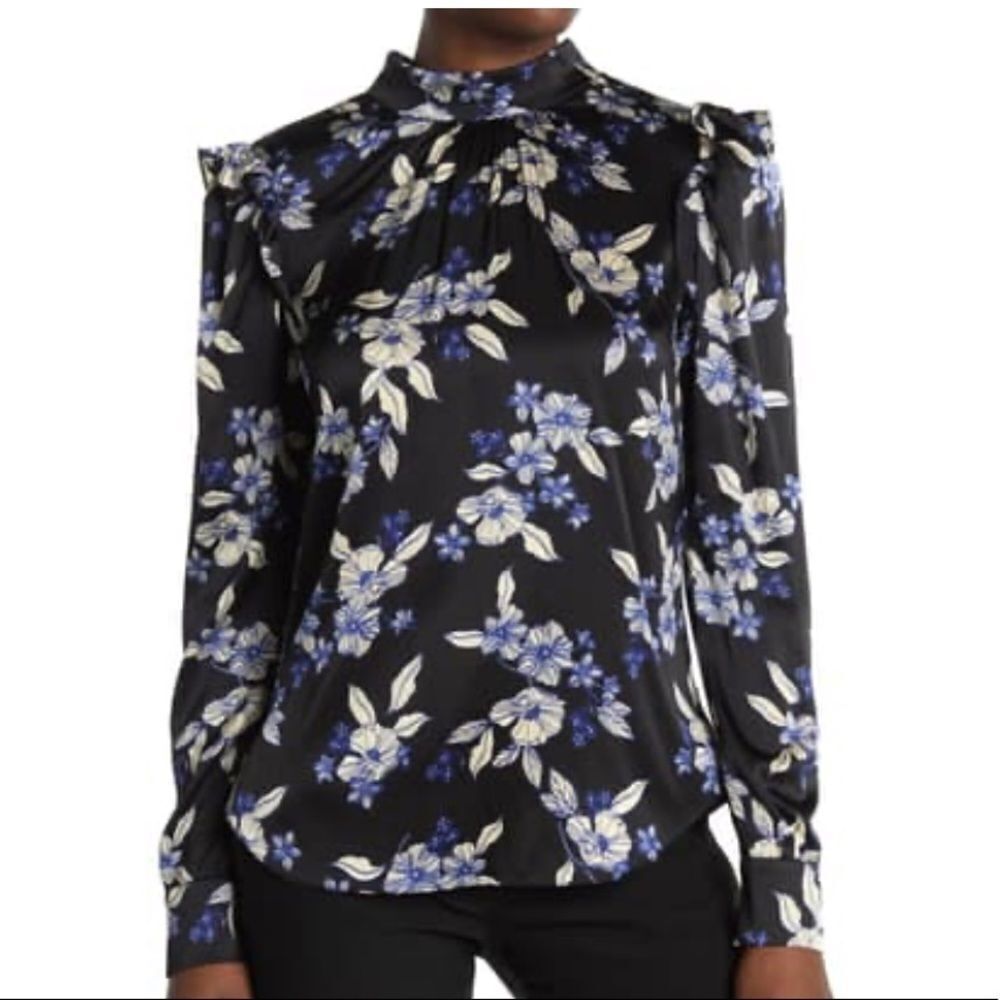NWT Veronica Beard Floral Silk blouse - Picture 6 of 8
